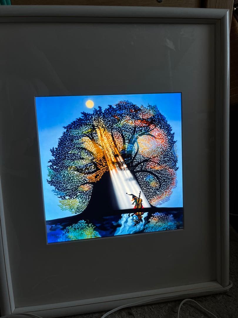 藤城清治 月光の響き 影絵作品ライトアップアート」サイン入り