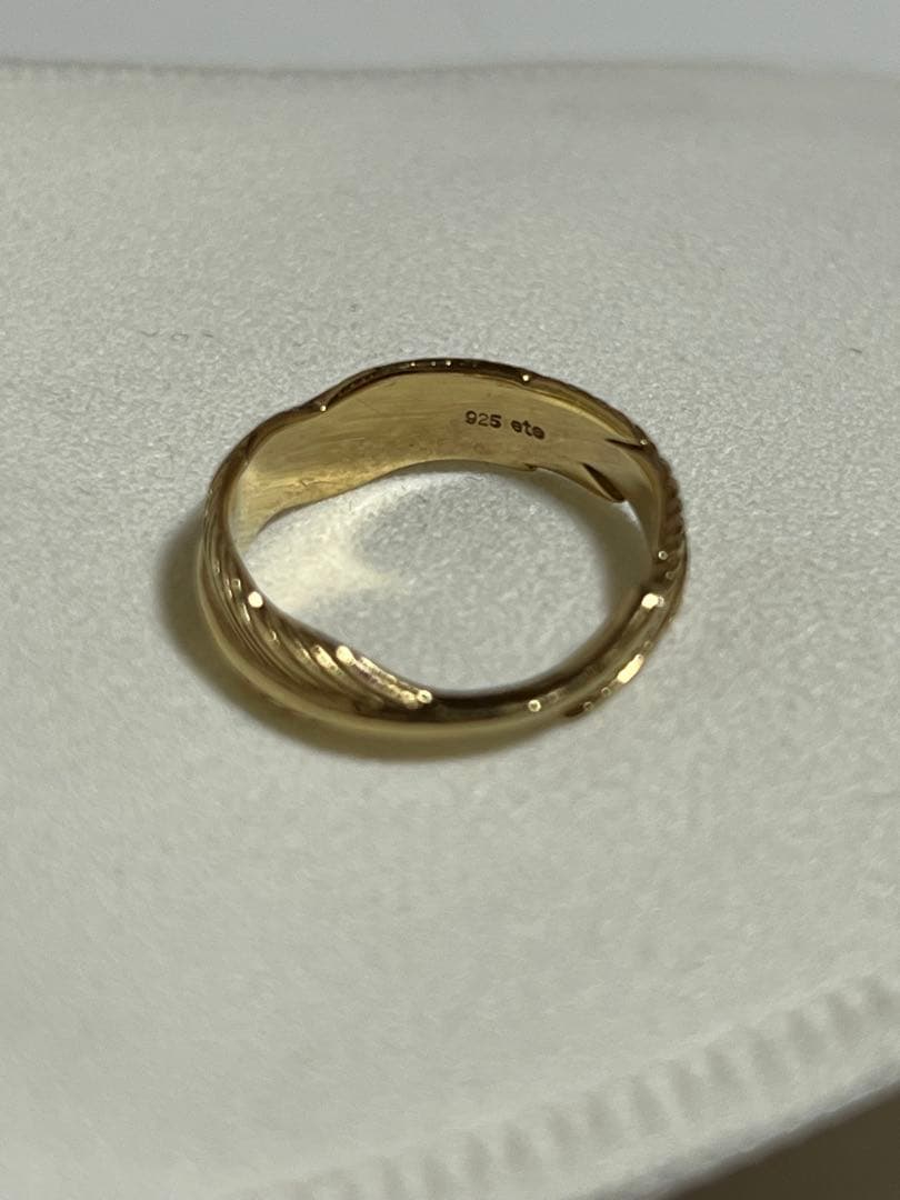 【美品】ete フェザー リング ゴールド 925 #12