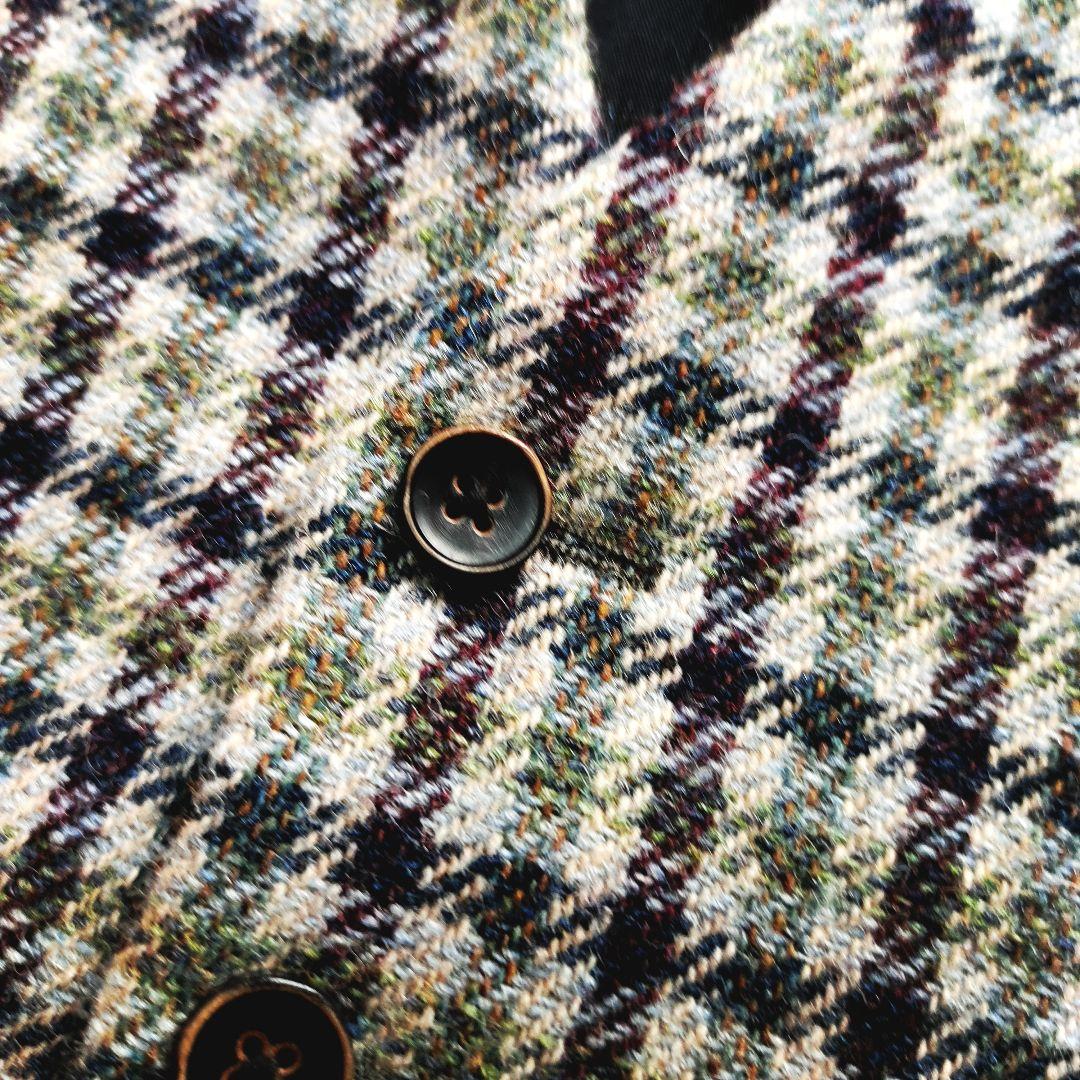 LARDINI ラルディーニ ジレ ベスト ウール チェック イタリア製 極美品