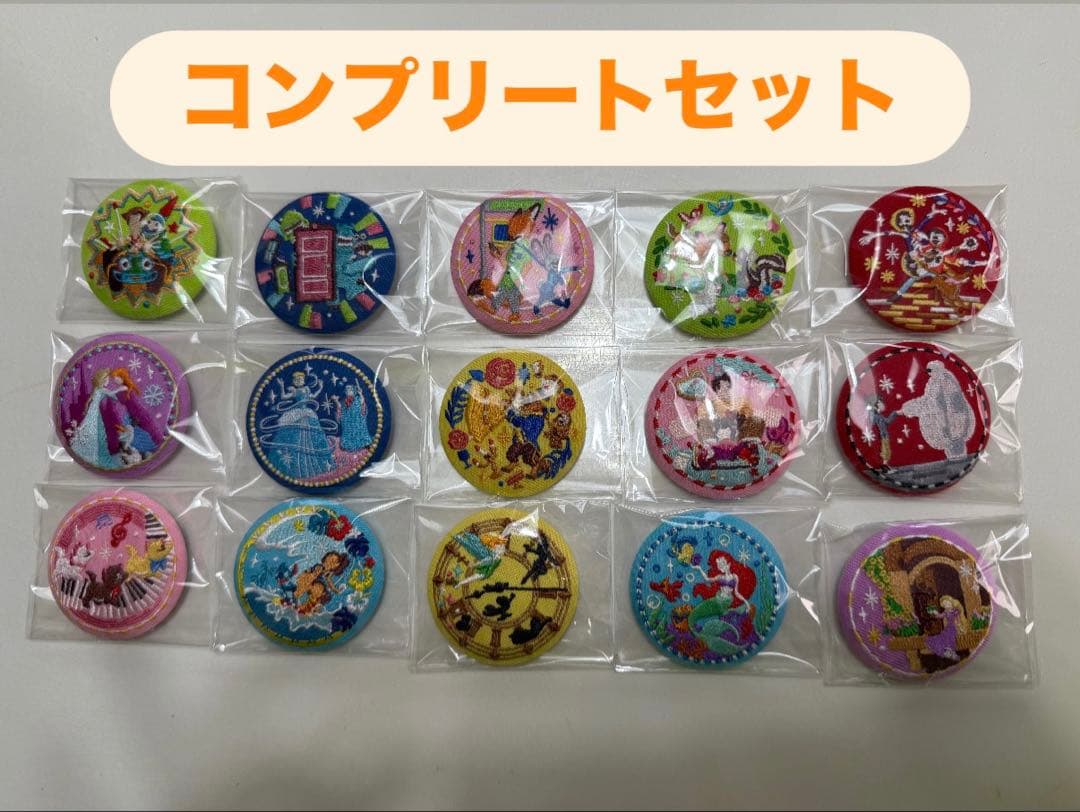 ディズニー　刺繍缶バッジビスケット2 コンプリート コンプリート】Disney Characters☆刺繍缶バッジ☆ビスケット2 - メルカリ