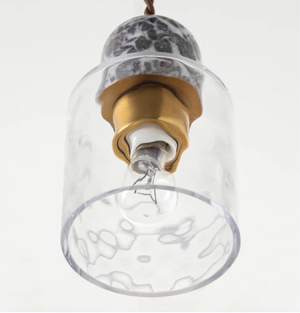 Glass × 大理石 香水瓶のような ガラス ペンダントライト