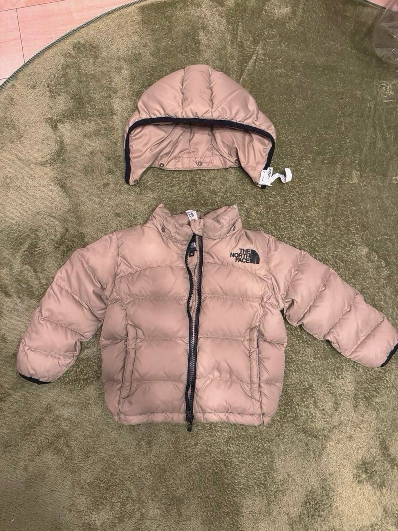 THE NORTH FACE フード付きダウンジャケット ベージュ