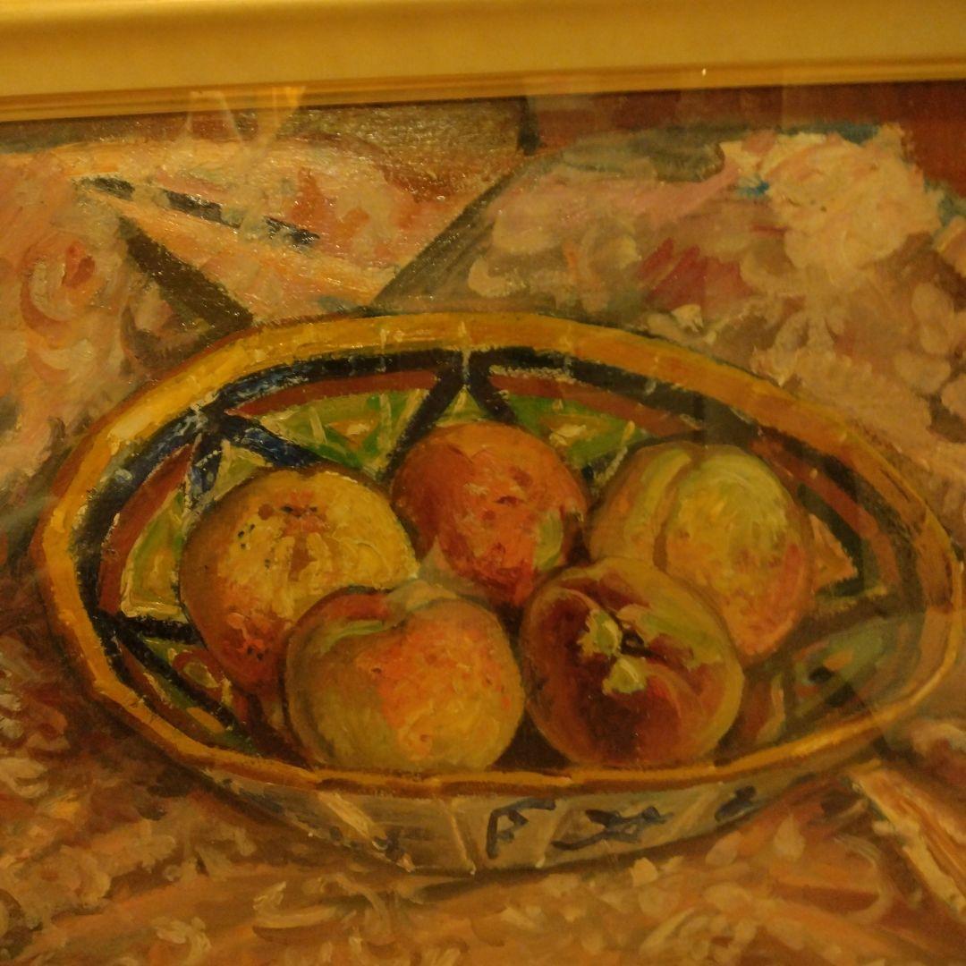 1点もの◇H. SASAKI 油彩画 「桃」 美術品・アンティーク・コレクション