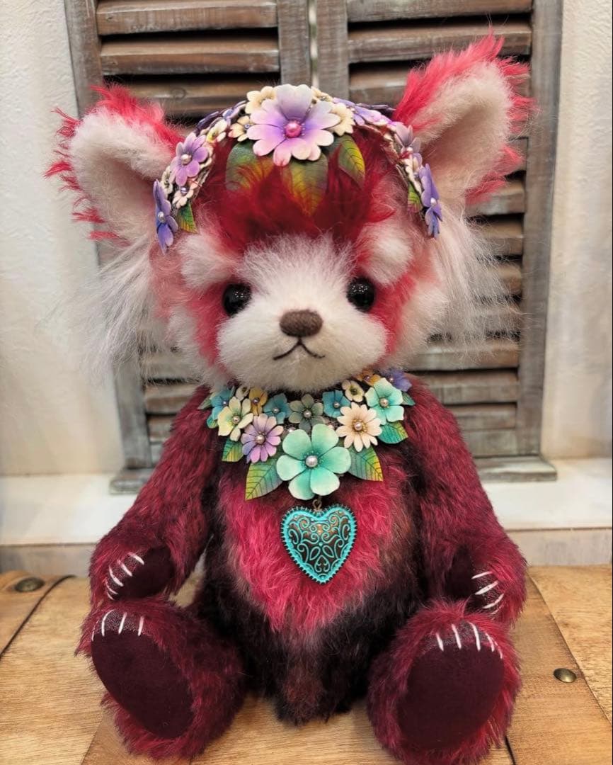 国内作家様作 ハンドメイド テディベア ぬいぐるみ レッサーパンダ