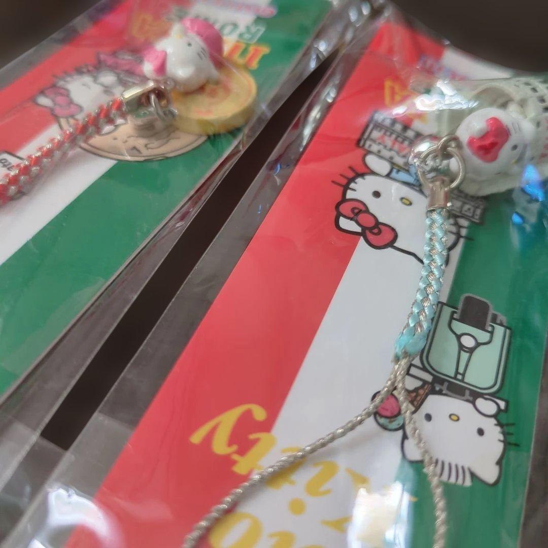 ハローキティ イタリアローマ ストラップ 2個セットご当地　真実の口　コロッセオ