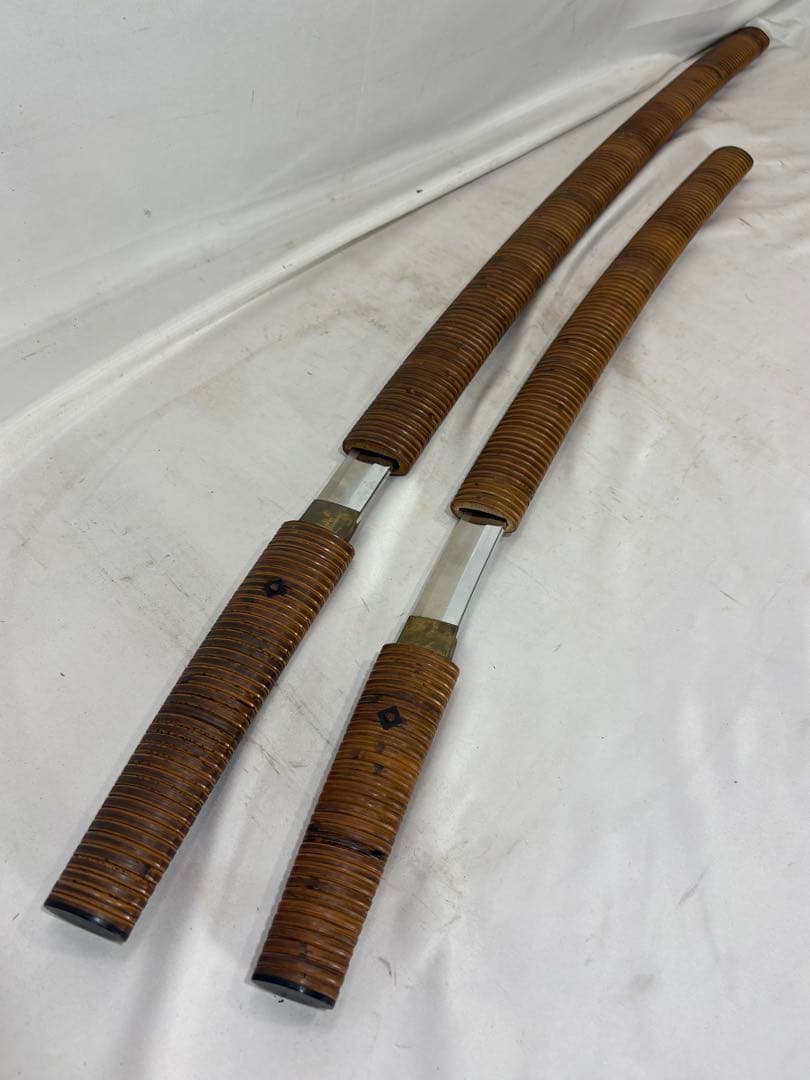 時代 武具 模造刀/100cm 68cm曲刀2本 木製鞘/