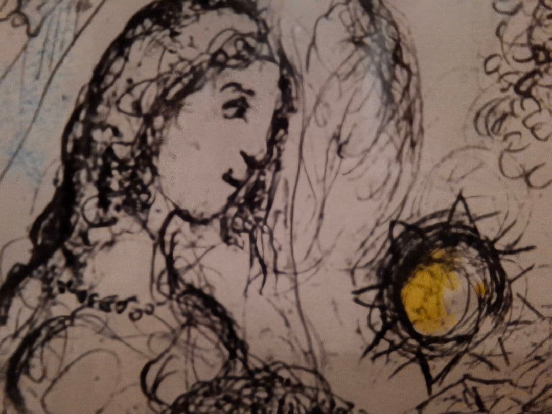 リ*ん様 マルク・シャガール リトグラフ (青い馬と恋人たち)立派な額