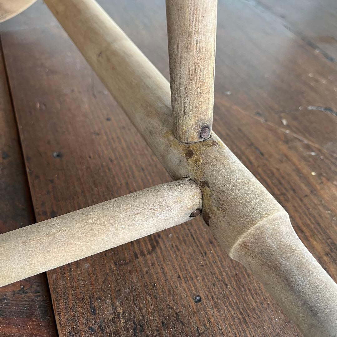 アンティーク スツール 椅子 無垢材 無塗装 シャビー z657