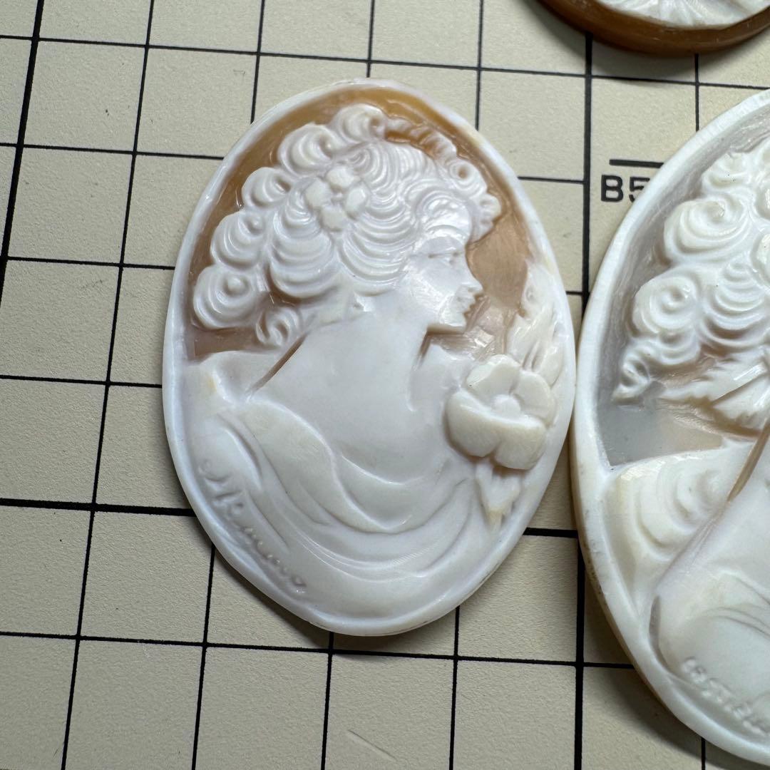 カメオ　１０点セット　ハンドメイド　シェル　刻印あり