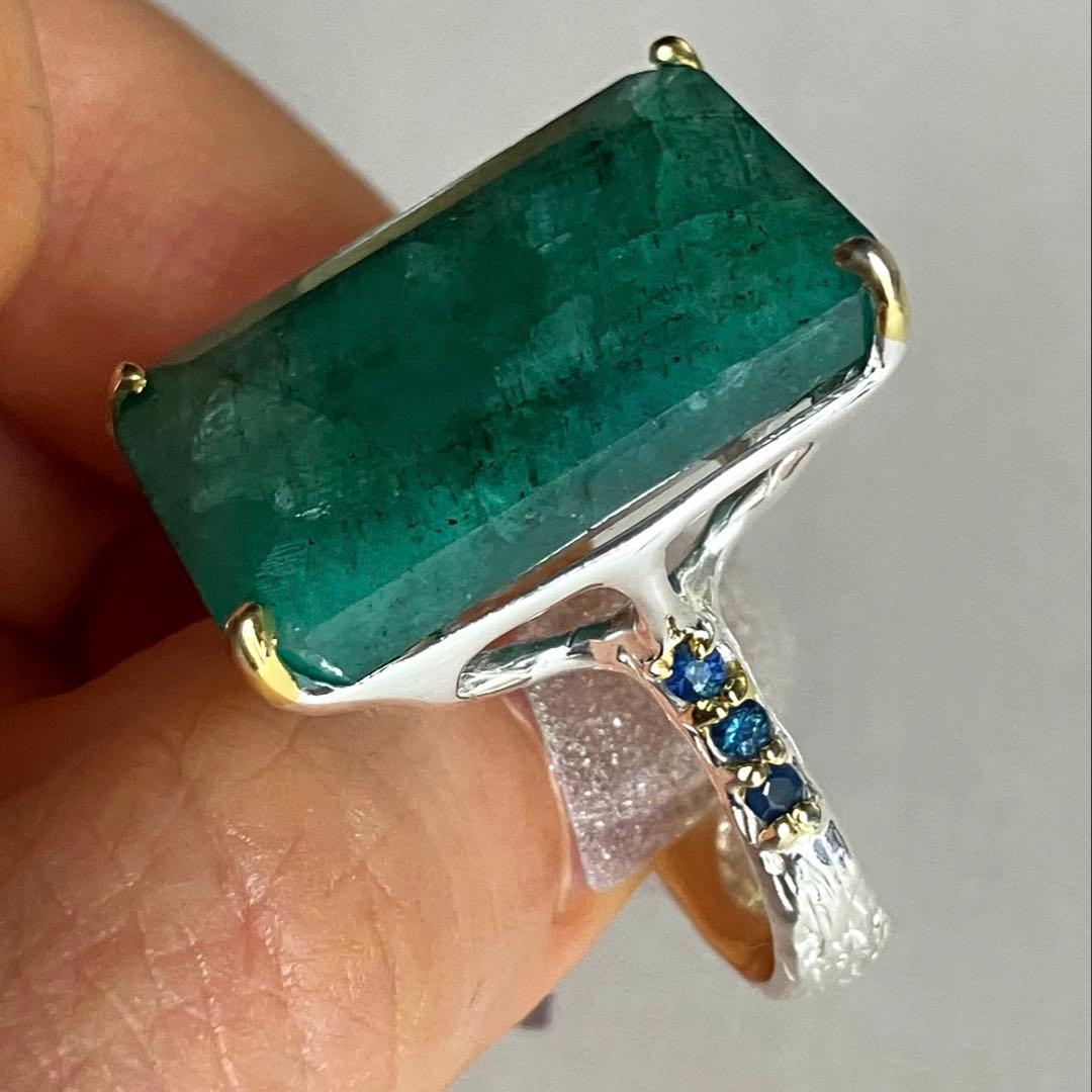 訳あり32ctグリーンベリルリング・指輪ゴールドK18金ゴールド 匿名配送