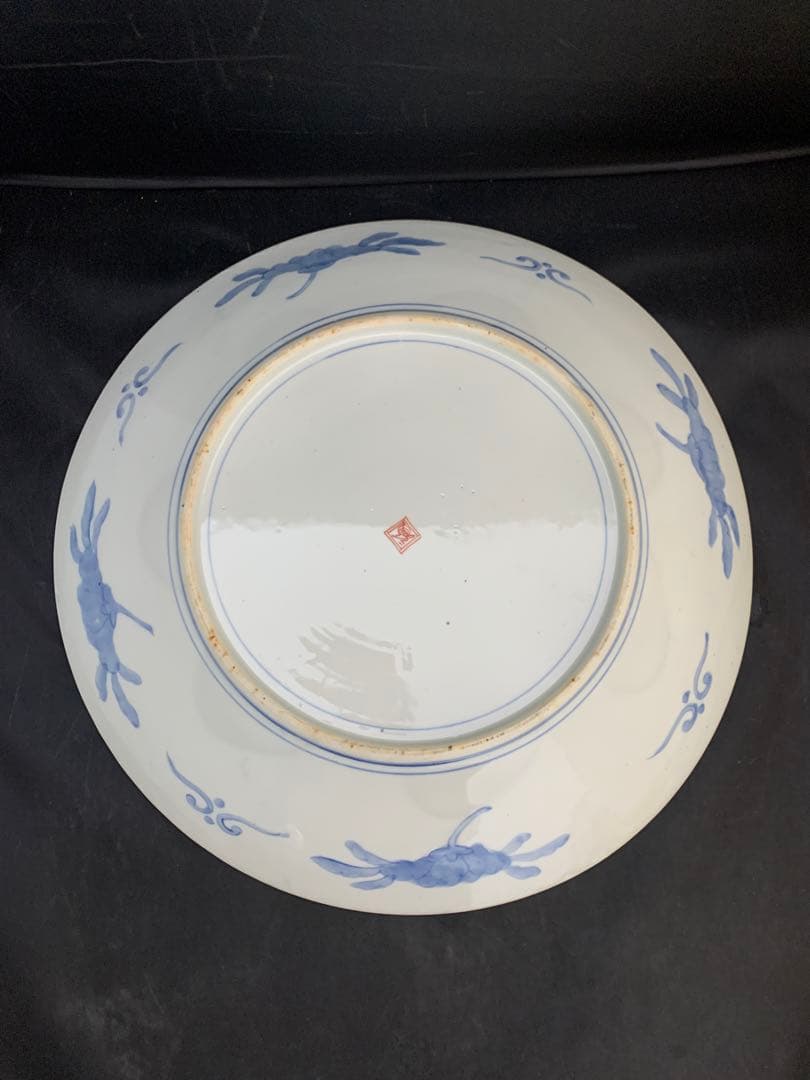 古伊万里 富士山 色絵金彩 大皿 約直径40㎝