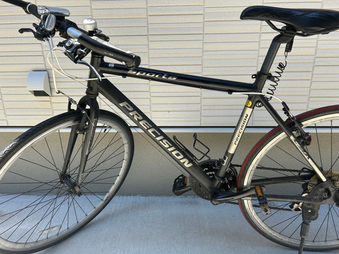 手渡し限定】Precision クロスバイク Sports ブラック ポンプ付