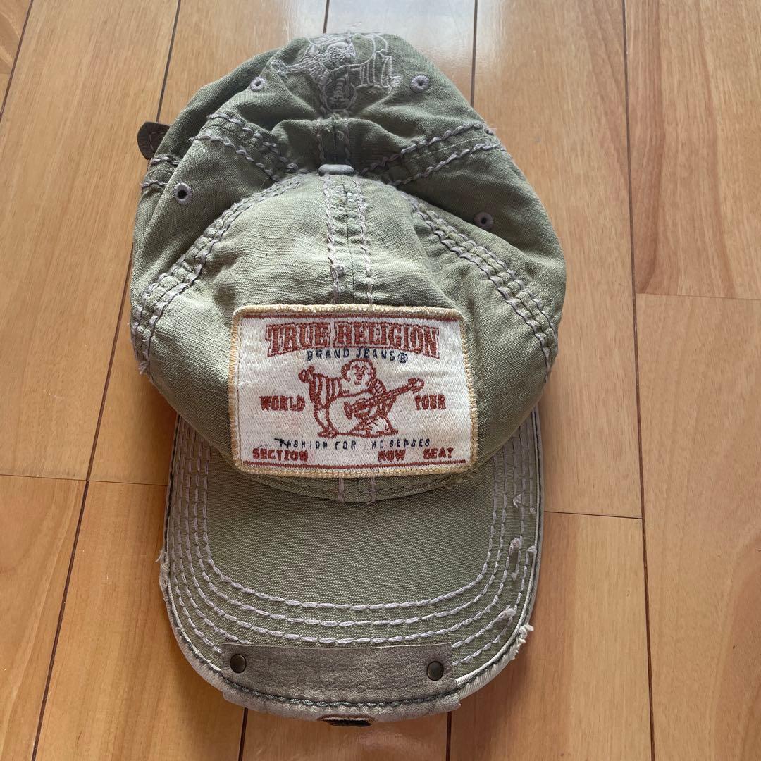 TRUE RELIGION トゥルーレリジョンダメージ加工キャップ
