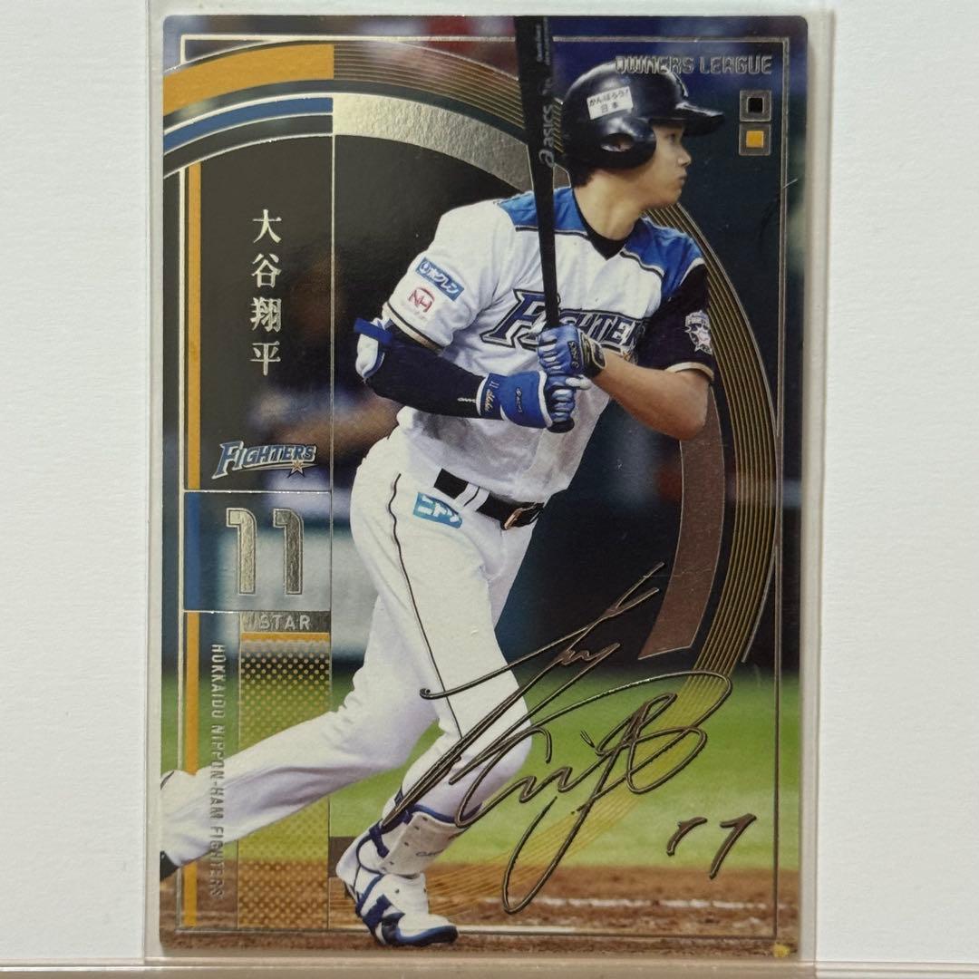 大谷翔平 銀箔サインカード2015年 プロ野球オーナーズリーグ - メルカリ