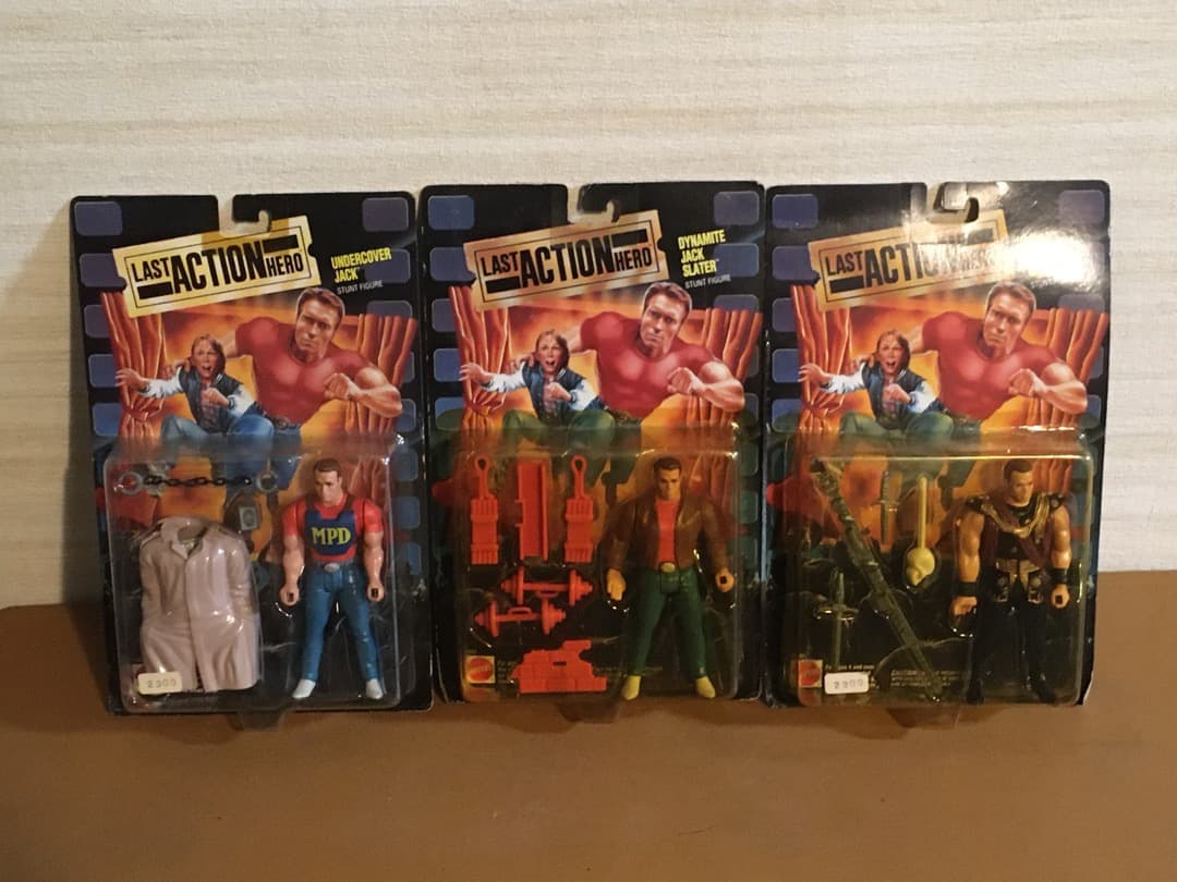 TOY 未開封 1993 ラストアクションヒーロー フィギュア ３体セット マテル ラストアクションヒーロー Mattel LAST ACTION HERO action