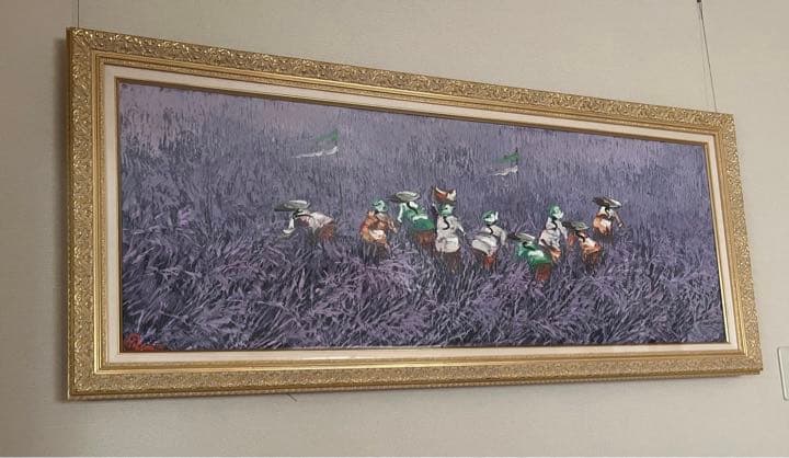 バリ島の絵画　大作　油絵