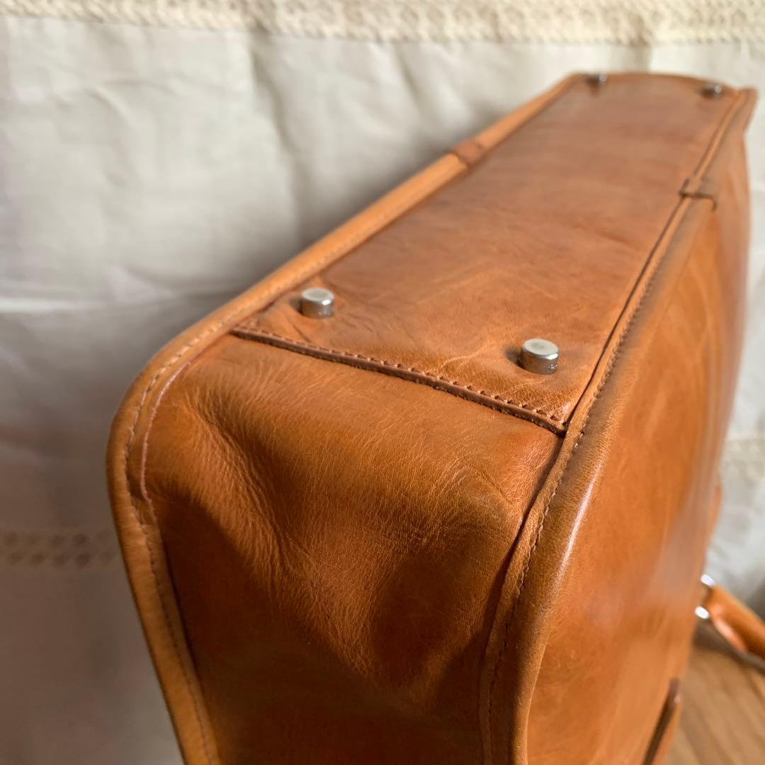 美品＊aniary アニアリ ブリーフバッグ 2way キャメル A4 ビジネス