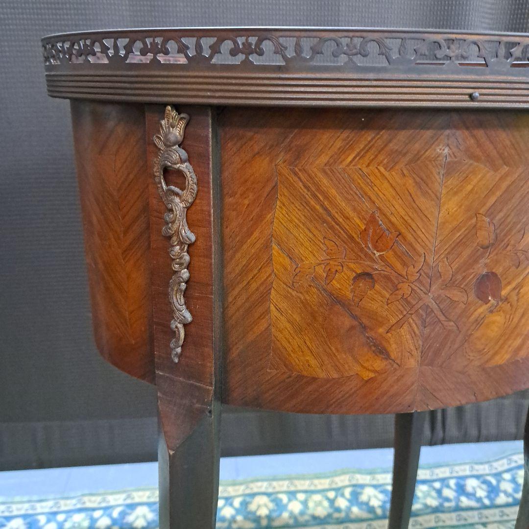 アンティークマリネール調 陶板象嵌 サイドテーブル コンソール 飾り棚