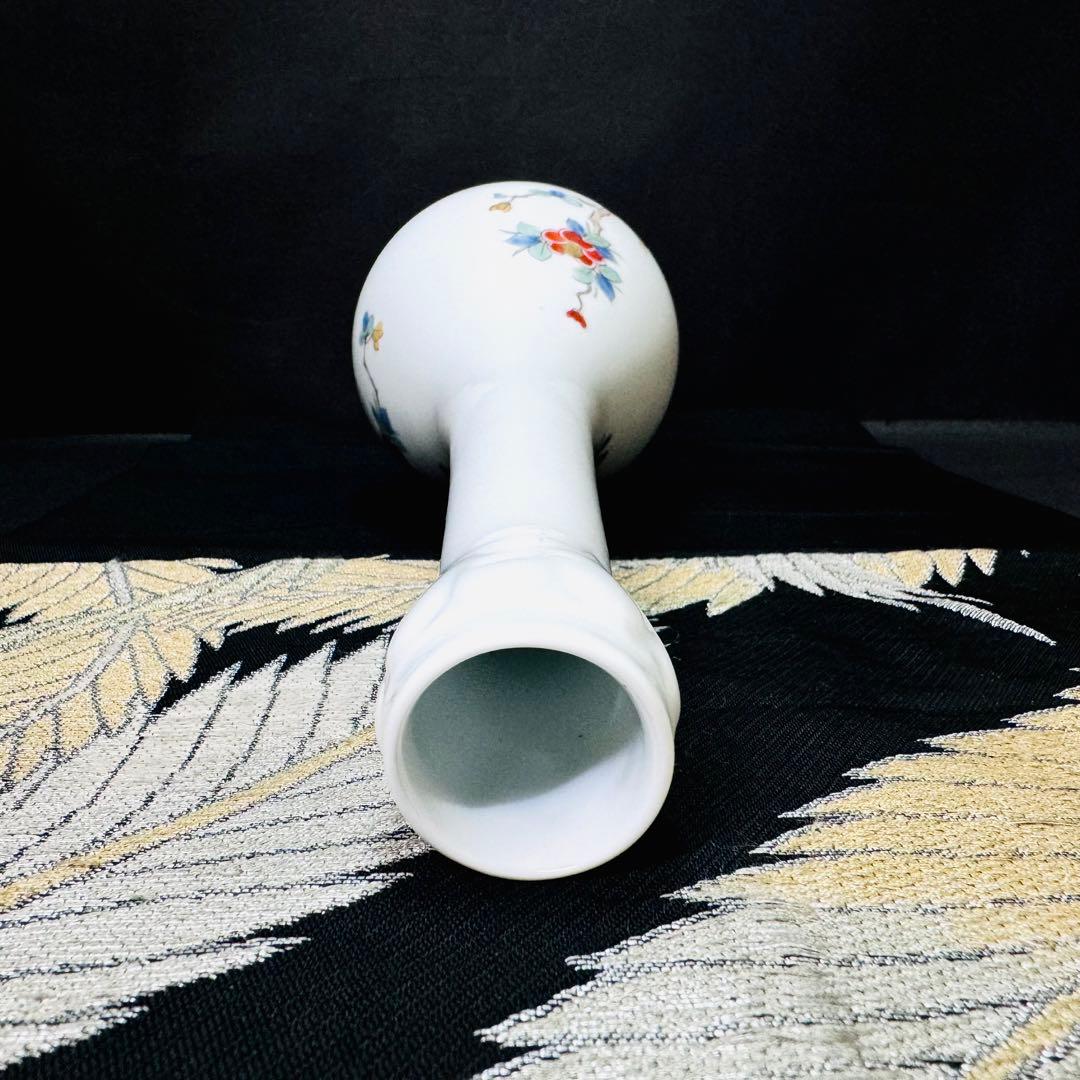 11代酒井田柿右衛門 人間国宝 染錦岩花草 二重渦