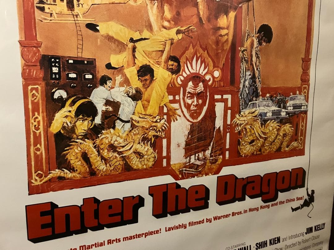 激レア！US ワンシート☆ブルースリー「燃えよドラゴン」特大 ポスター