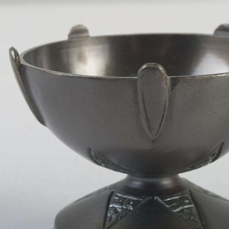 茶道具 唐銅風炉師 藤井宗喜作 唐銅 古銅写 火舎蓋置