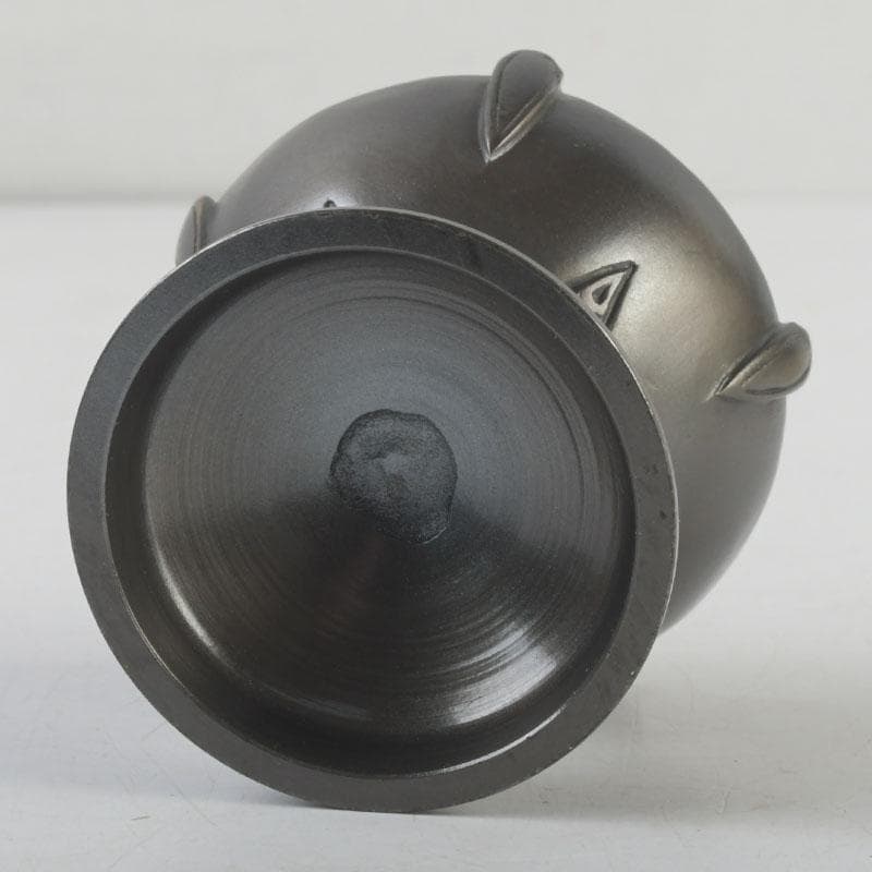 茶道具 唐銅風炉師 藤井宗喜作 唐銅 古銅写 火舎蓋置