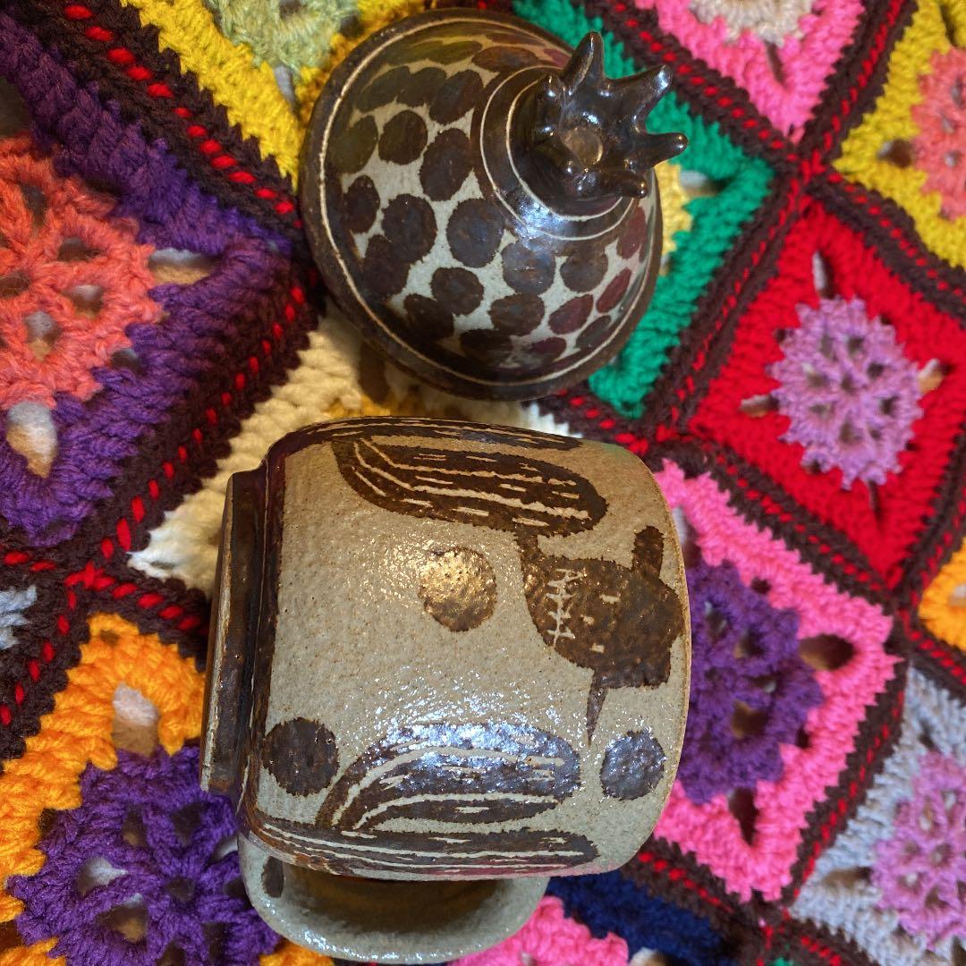 工房 十鶴✴︎蓋物【マグカップ、小物入れ】 工房十鶴 蓋物 ドット柄