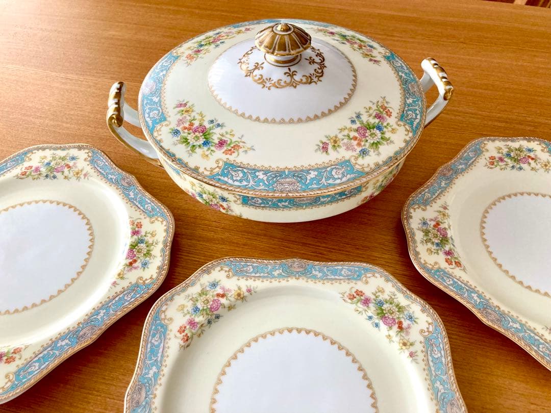 オールドノリタケアンティークケーキプレートお皿金彩