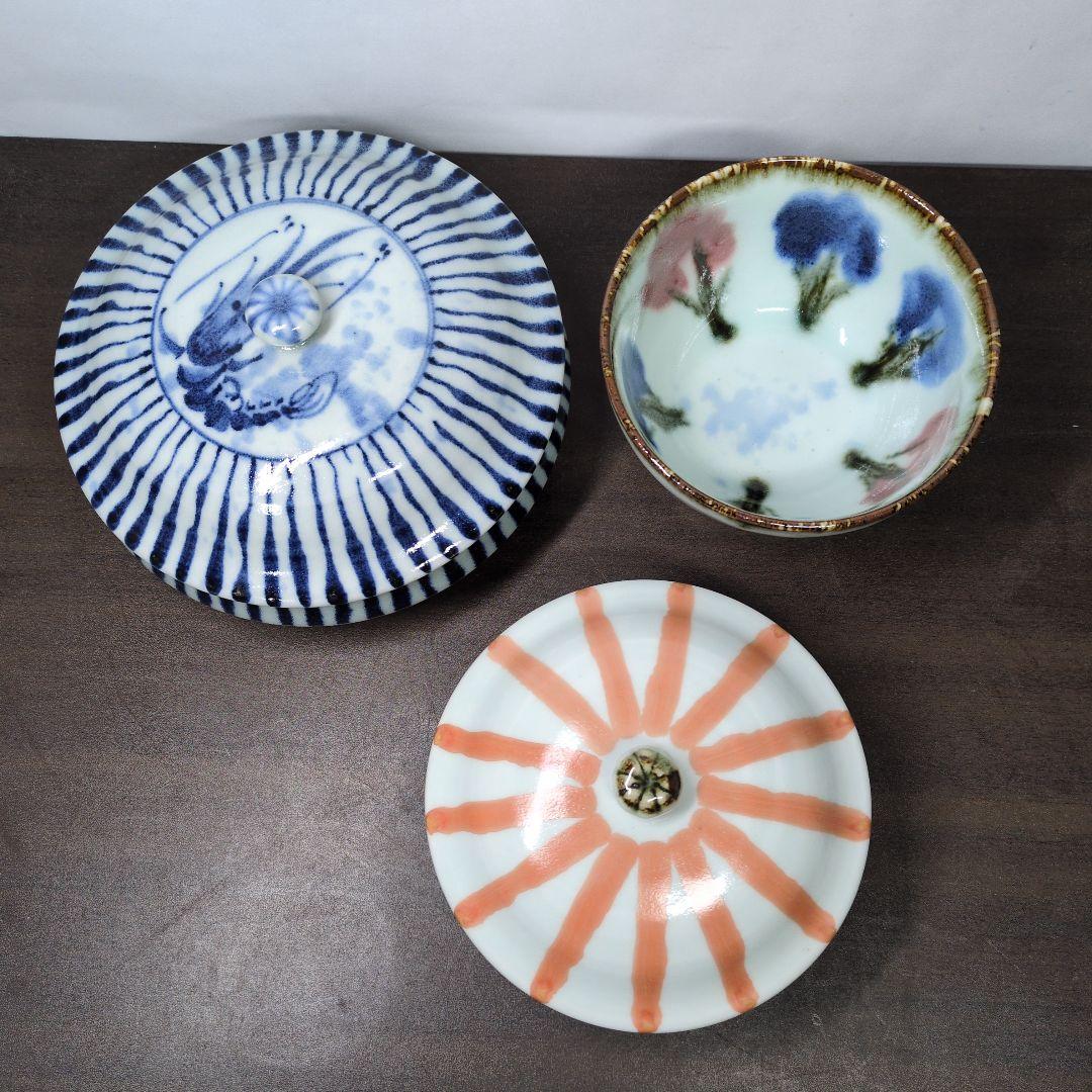 d*7様 斉山窯 太田恵 作 色絵 丼＆蓋物 2点