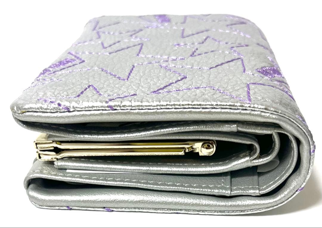 【みらい様】ANNA SUI 財布 二つ折り シルバー 銀 がま口 星 スター