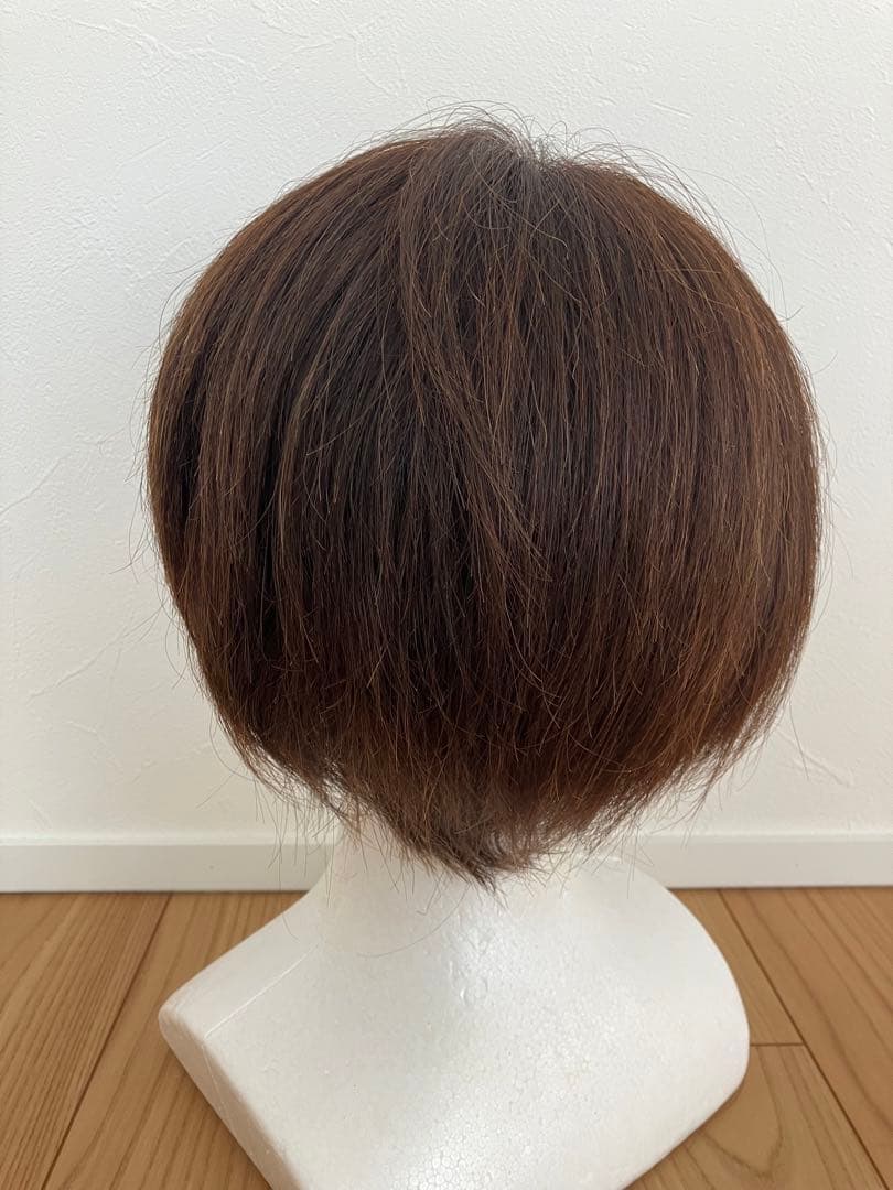 【お値下げ】医療用　フルウィッグ　人毛100％　ダークブラウン