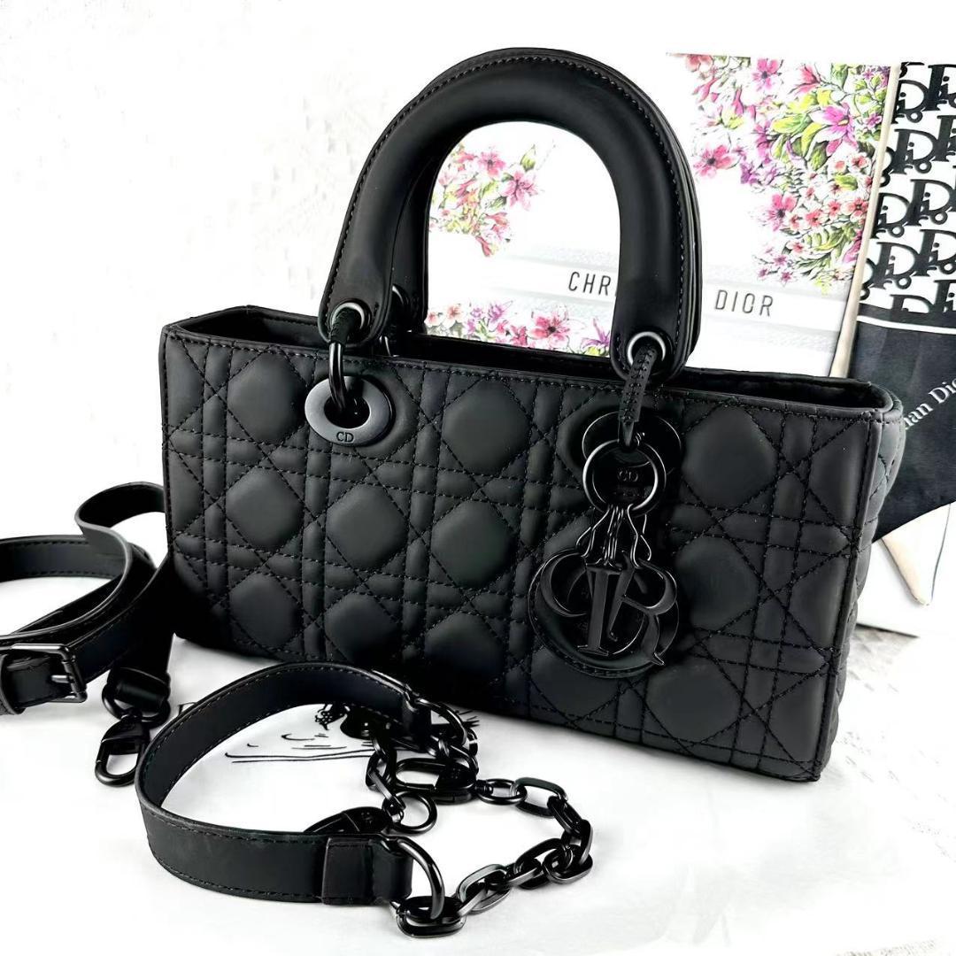 Diorブラックキルティングハンドバッグ