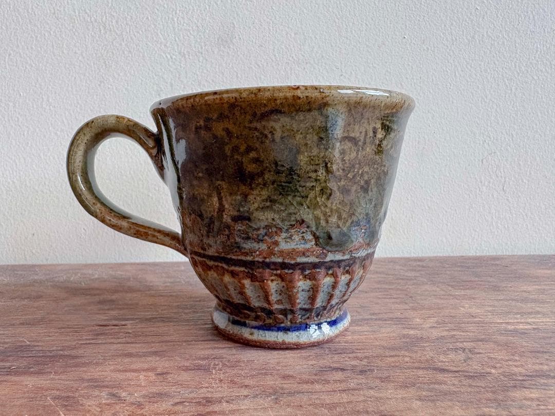 イムサエム コーヒーカップ 線刻紋 大きいサイズ 使用品 美品