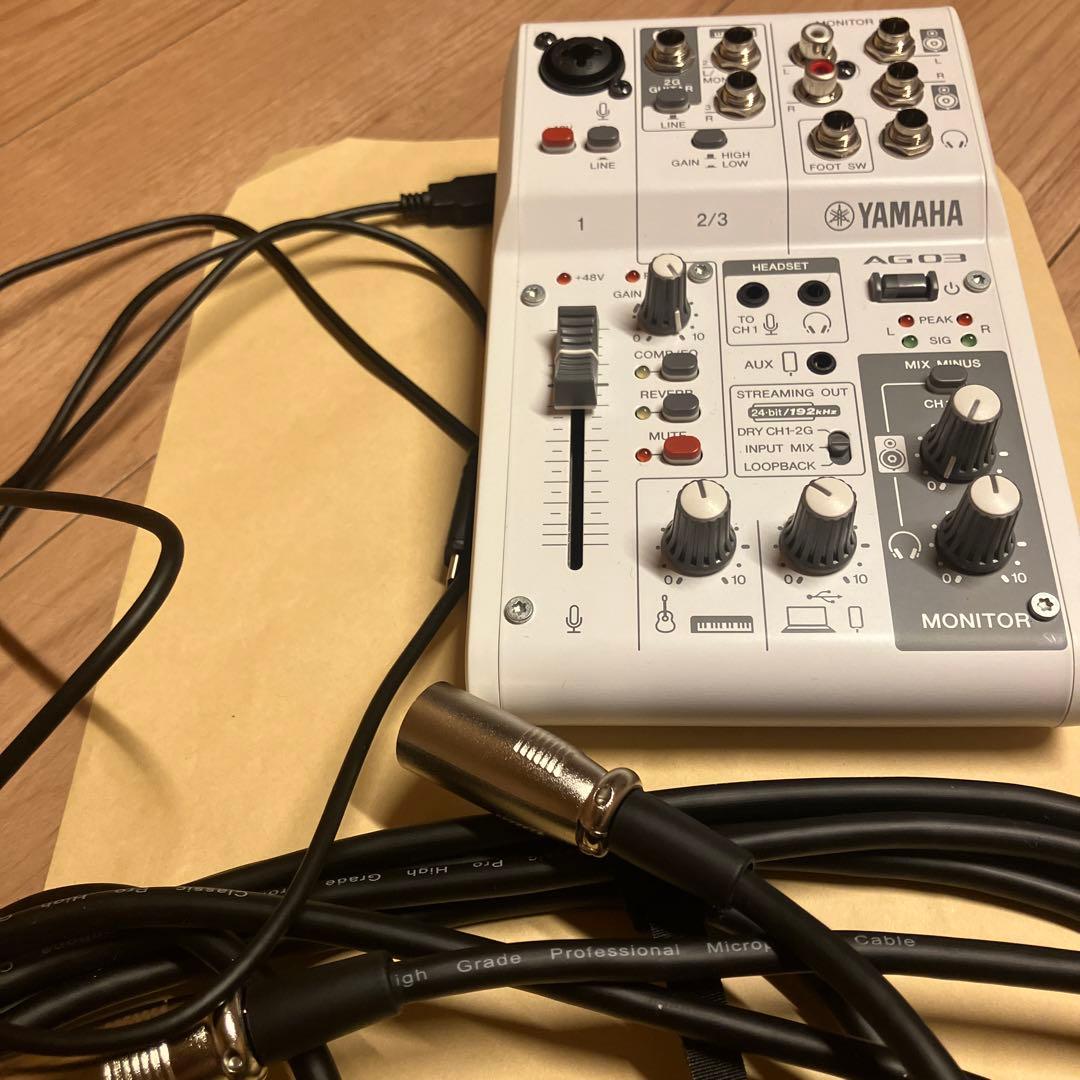 YAMAHA AG03 本体 USBケーブル マイクロUSBケーブル 箱つき YAMAHA