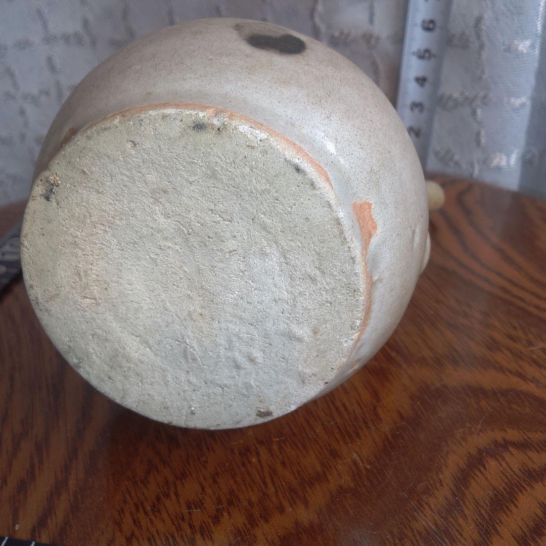 骨董6手作り陶器壺、二重ボディ