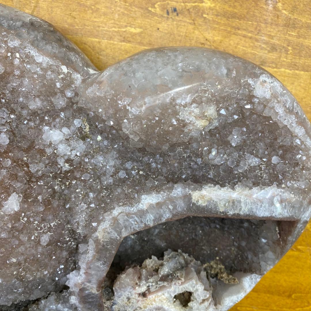 ハート型アメジスト 天然石 直径約25cm 3.5kg