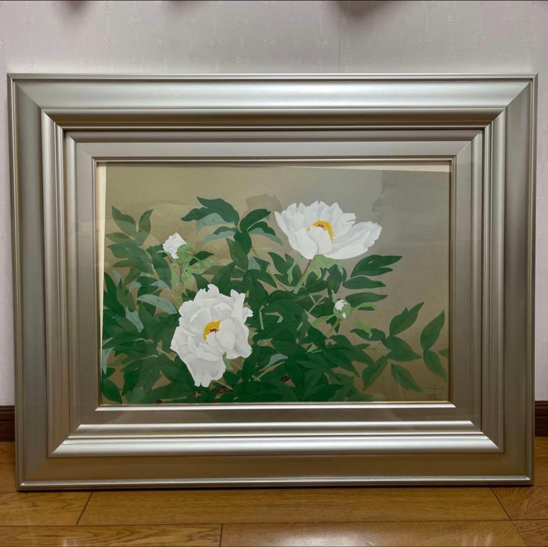 真作 田口雅巳『雪の竜口寺』水彩画 直筆 原画 共シール 落款完備 額装