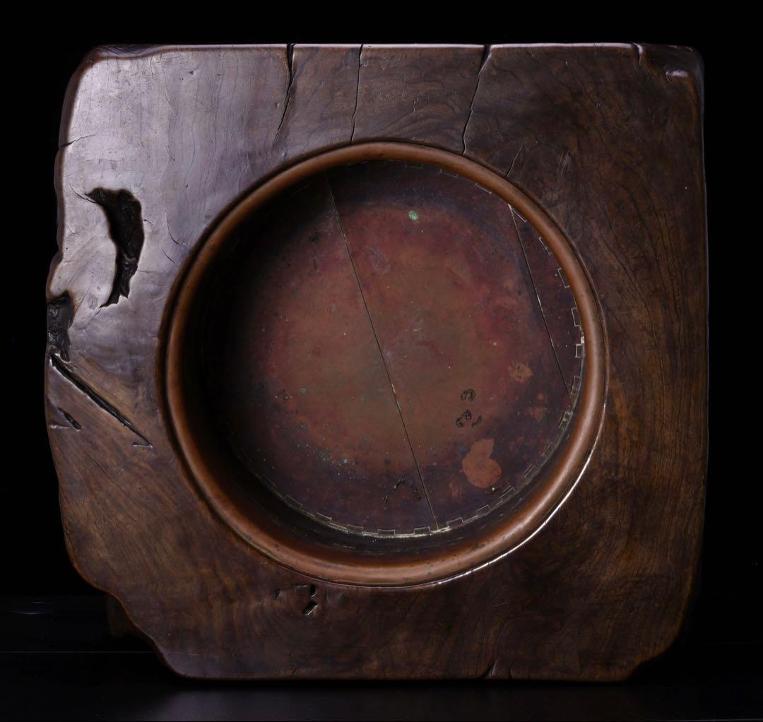 時代物 天然木 刳貫 火鉢 瓶掛 特大 幅62㎝ 銘木 木製火鉢 囲炉裏
