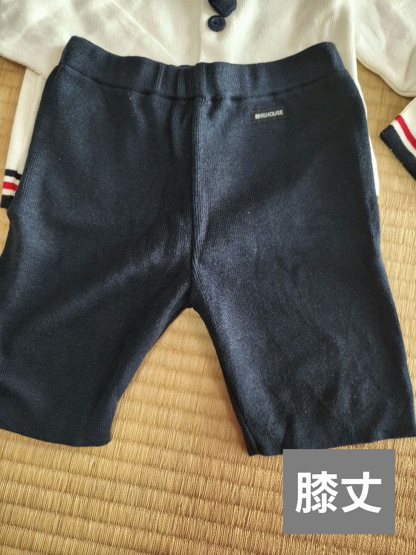 MIKI HOUSE セーラー風フォーマルセット ニットカーディガン　90