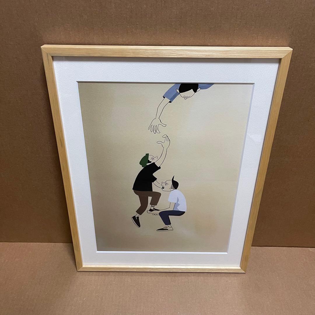 花井祐介 JUXTAPOZ 限定 ポスター Yusuke Hanai 額装済 花井祐介 新作