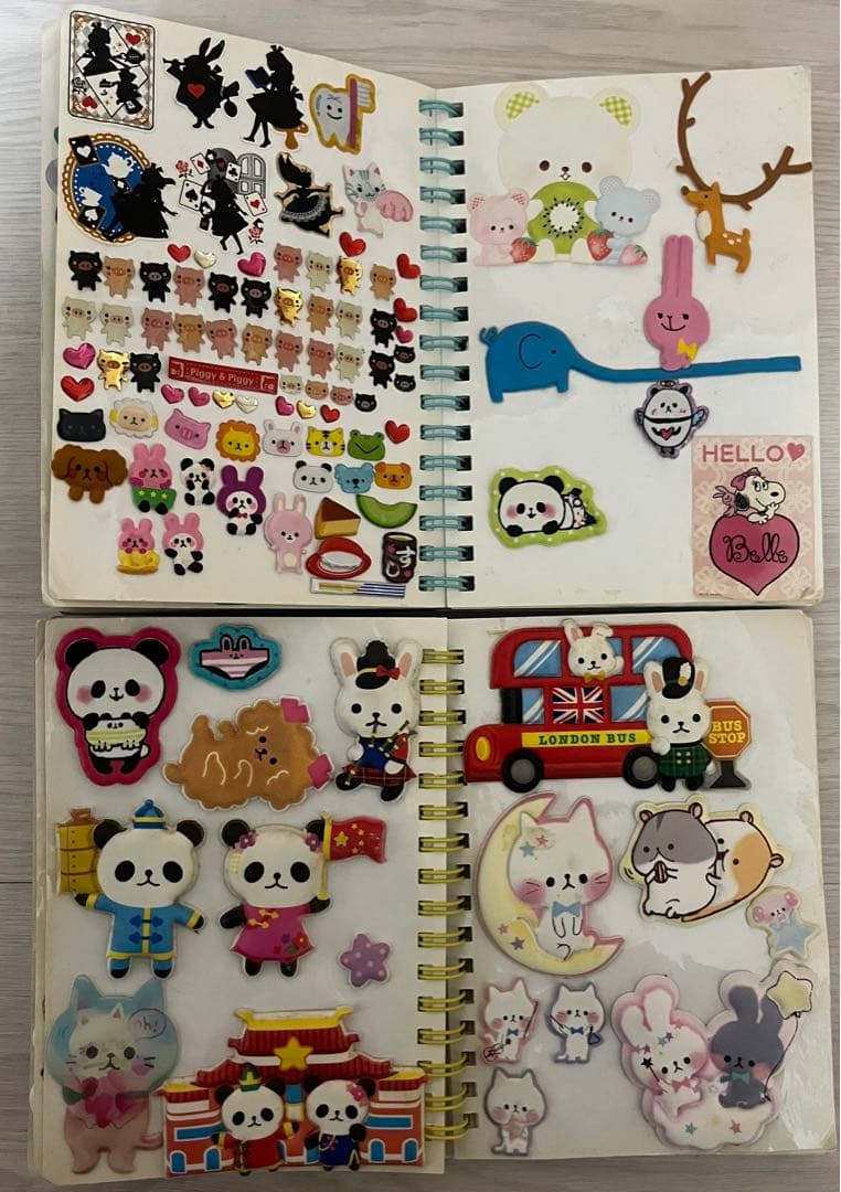 平成レトロ シール帳 うさぎ ねこ ぱんだ いぬ まとめ売り 平成レトロ