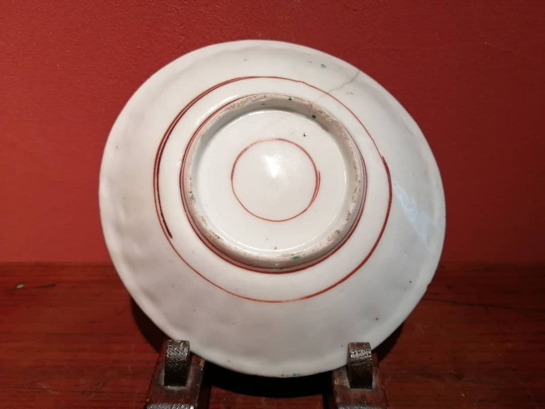 最終価格】古九谷色絵苫屋図皿（江戸前期）