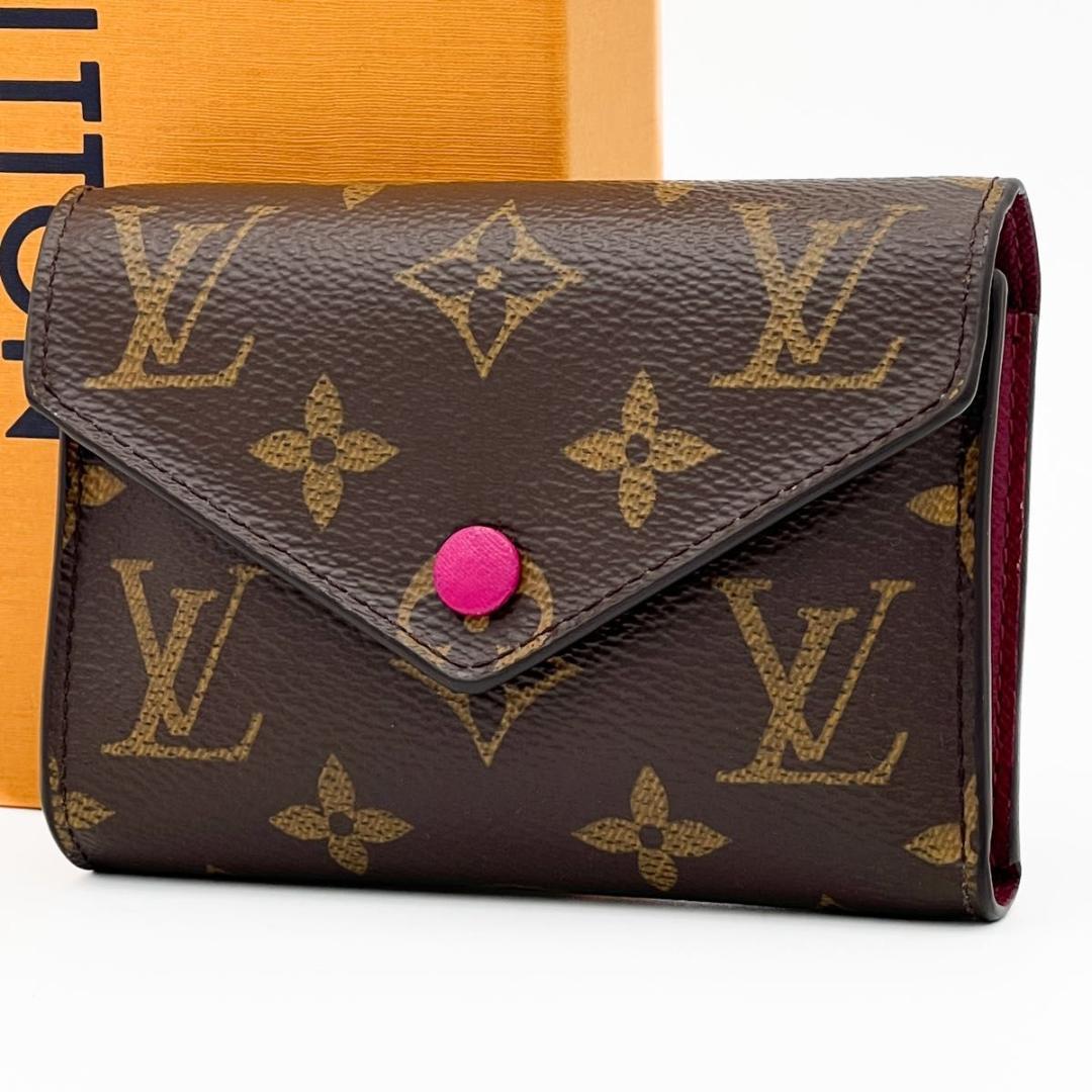 美品】ヴィトン モノグラム ポルトフォイユ ヴィクトリーヌ フューシャ