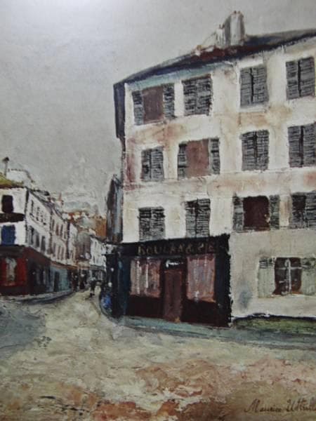 ユトリロ、MauriceUtrilloソルバン道り、限定高級画版、新品額付