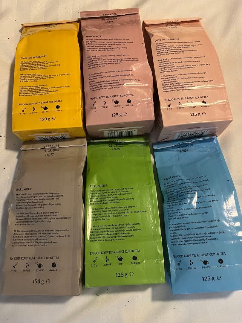 北欧紅茶 KOBBS 6種フルセット スウェーデン老舗