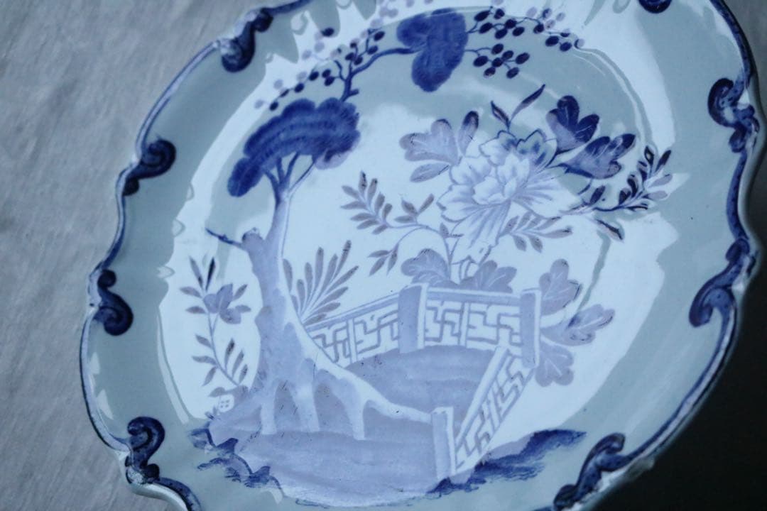 フランス　アンティーク　creil montereau ペールブルー　オランダ