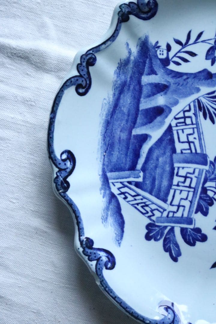 フランス　アンティーク　creil montereau ペールブルー　オランダ