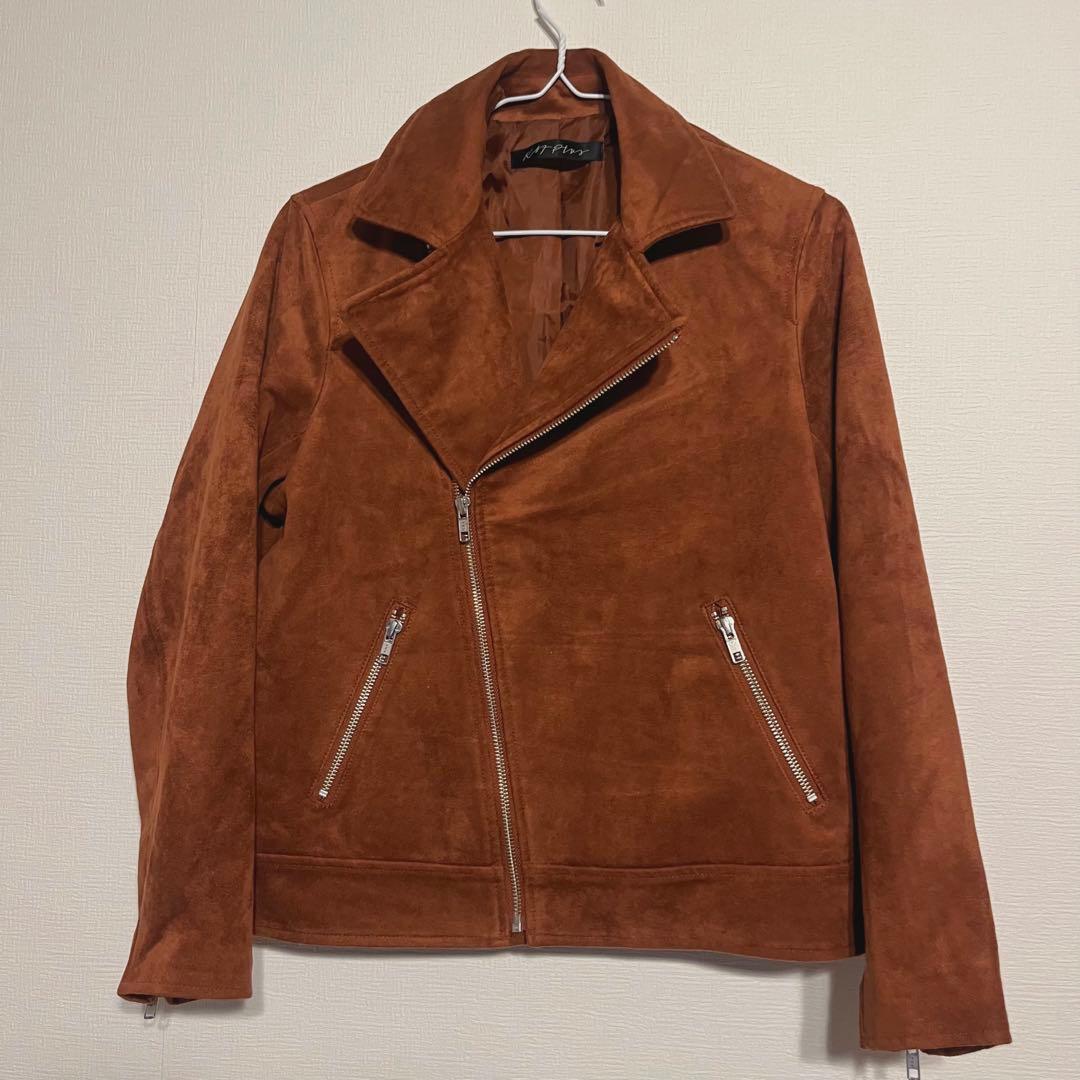 KAT PAX ブラウン スエード ダブルライダースジャケット - メルカリ