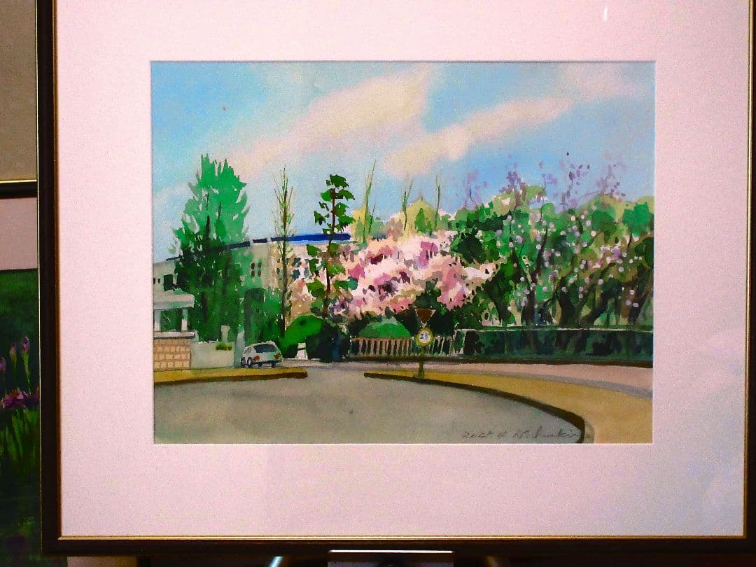 防衛大学正門(水彩画 額装済み)
