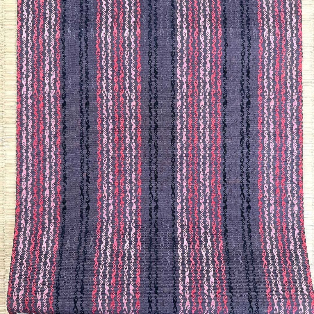 博多織名古屋帯 反物 松居特撰手織り 繻子織